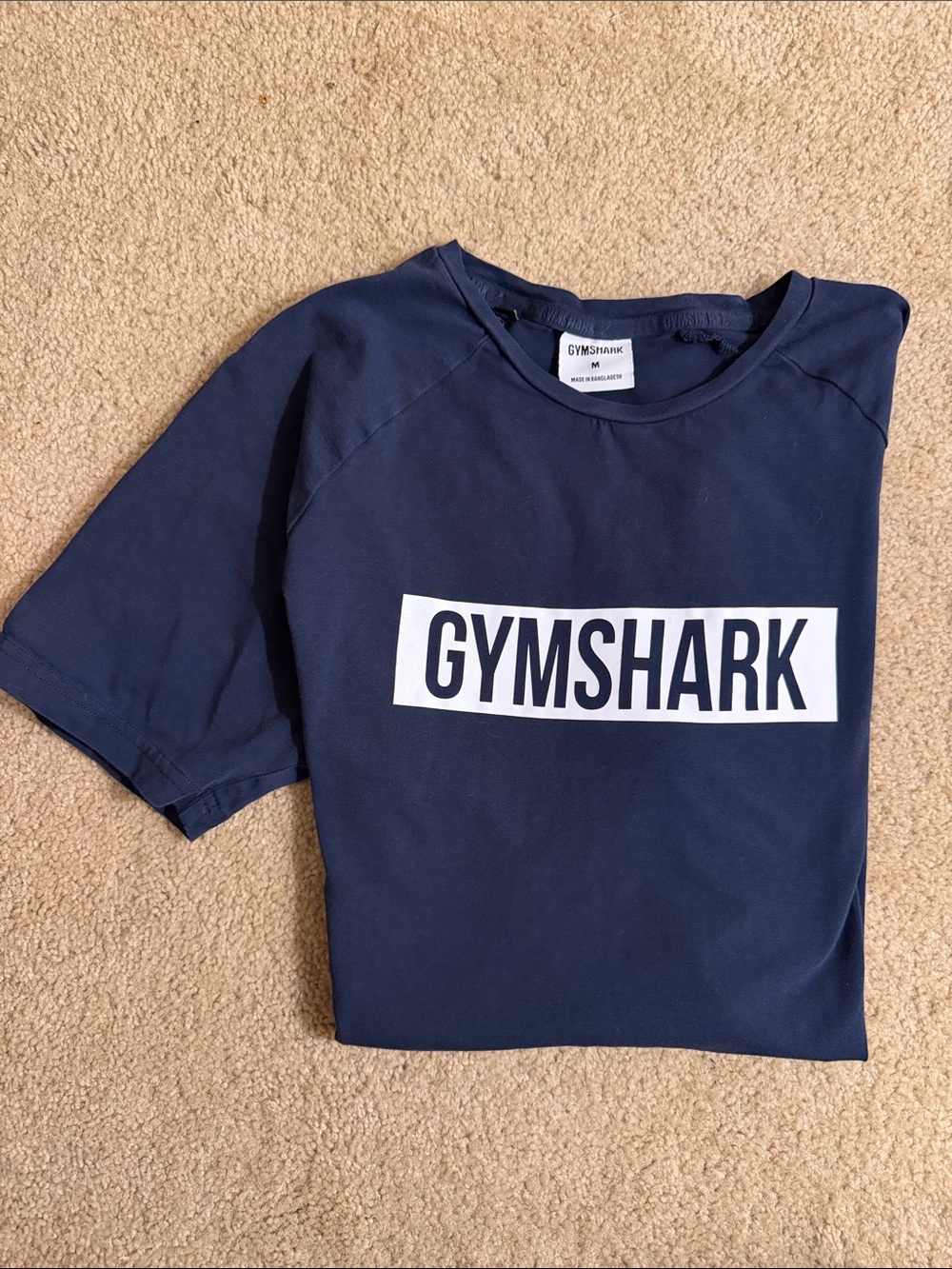 Gymshark Navy Blue Logo Crew Tee